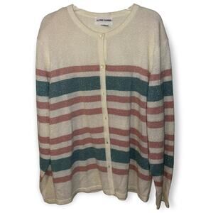 Alfred Dunner glitter sparkle sweater Sz XL